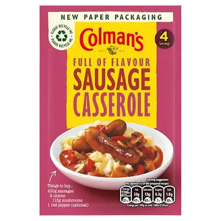COLMANS SAUSAGE CASSEROLE 39G