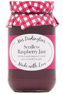 MRS. DARLINGTON SEEDLESS RASPBERRY JAM 340G