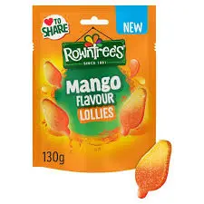 ROWNTREE MANGO LOLLIES 130G